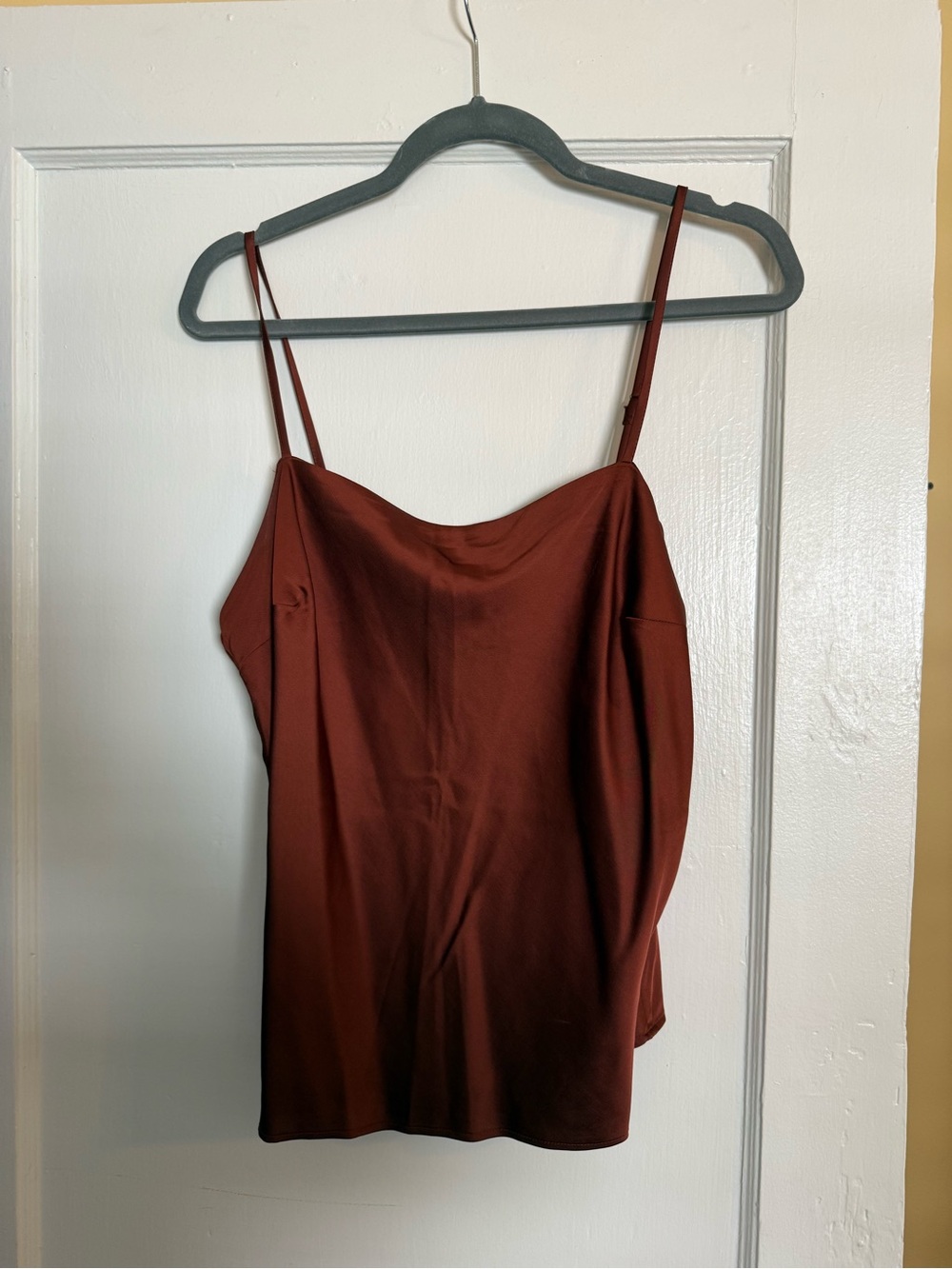 Abercrombie & Fitch Satin Cowl Cami - Rust Brown